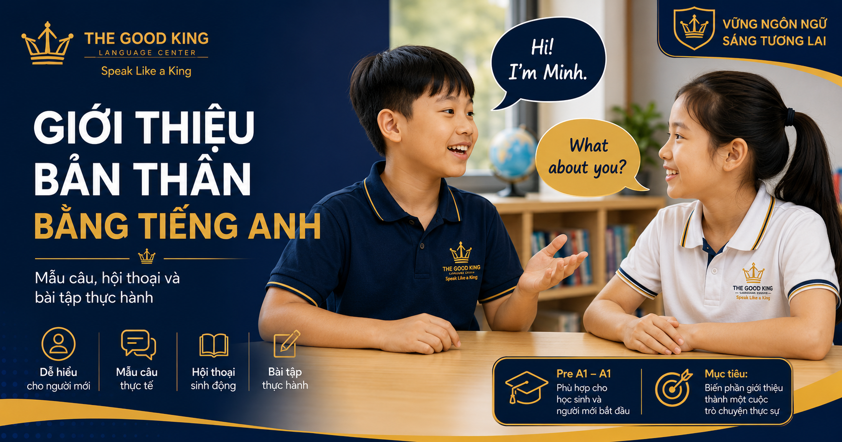 Cách giới thiệu bản thân bằng tiếng Anh tự nhiên: Mẫu câu, hội thoại và bài tập thực hành