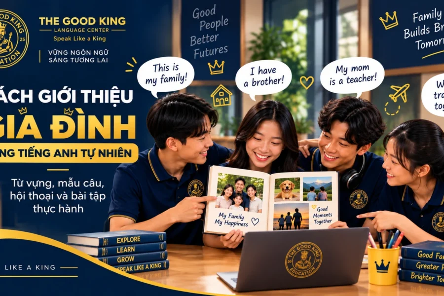 Cách giới thiệu gia đình bằng tiếng Anh tự nhiên: Từ vựng, mẫu câu và hội thoại