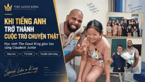Claudecir Junior giao lưu cùng học sinh The Good King trong một buổi gặp gỡ truyền cảm hứng